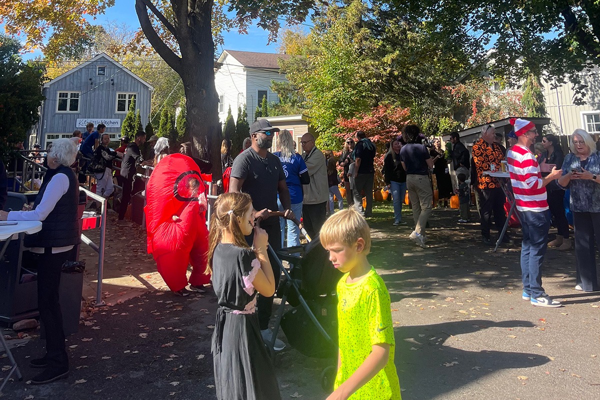 People having fun at the Elaine Jones Group Pumpkin Fest