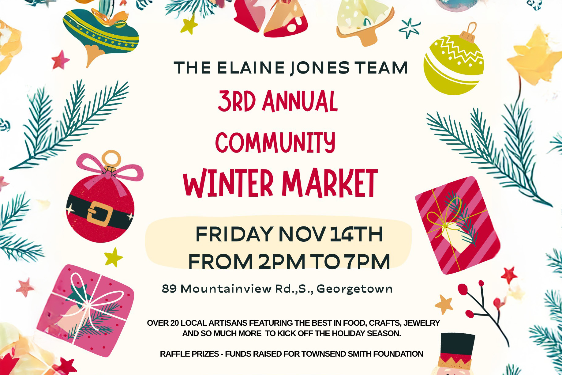 The Elaine Jones Team 3rd Annual Community Winter Market